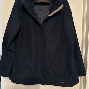 Eddie Bauer Women's Navy Rainfoil Jacket